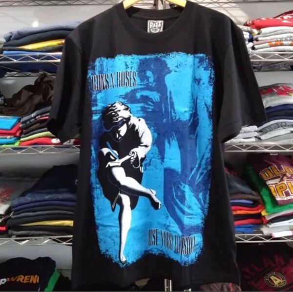 ガンズアンドローゼズ 両面プリント バンドTシャツ L