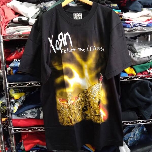 KORN 両面プリント バンドTシャツ L