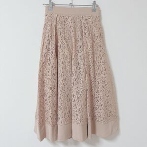 新品 tocco closet トッコクローゼット ロマンティックフラワーレースミディ丈フレアスカート レース スカート
