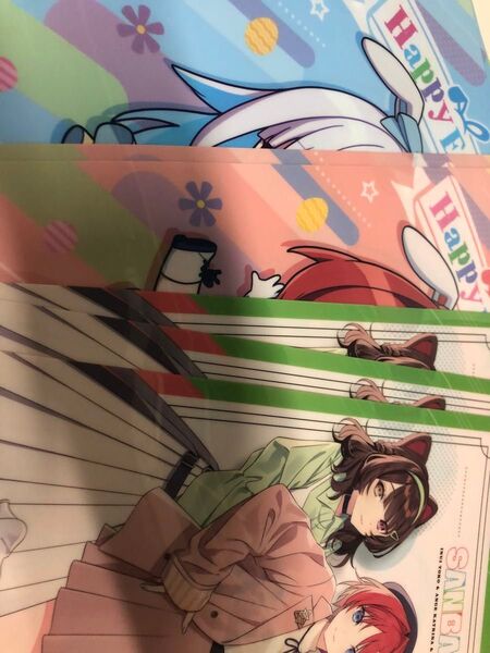 さんばか クリアファイル 9枚まとめ、未使用、自宅保管品