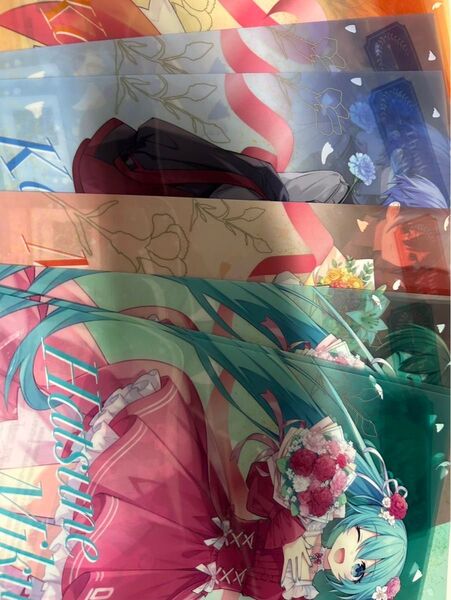 初音ミククリアファイル11枚まとめ、未使用、自宅保管品