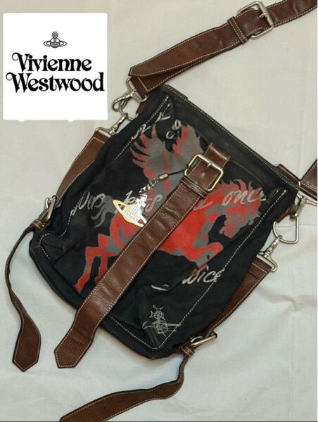ヴィヴィアンウエストウッド ショルダーバッグ ペガサス ブラック ボディバッグ オーブ Vivienne Westwood