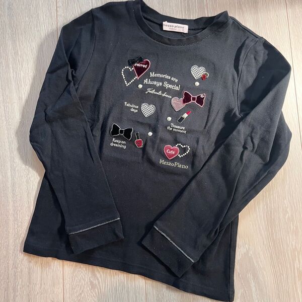 mezzo piano junior メゾピアノ ロンT トップス 150 長袖 Tシャツ