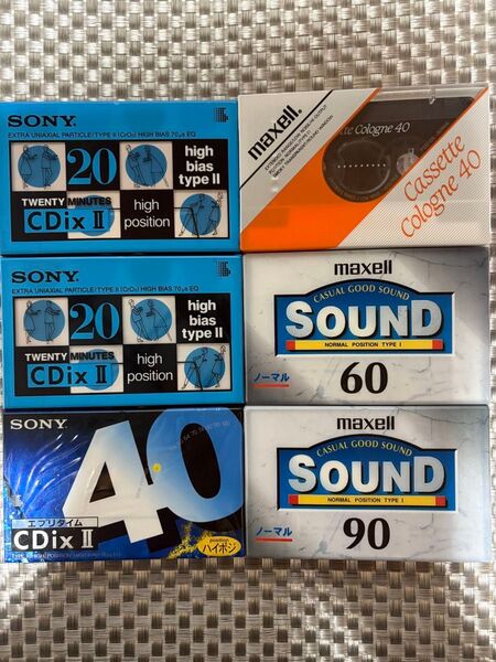SONY maxell ハイポジ ノーマル カセットテープ