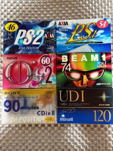AXIA SONY maxell TDK ハイポジノーマル カセットテープ