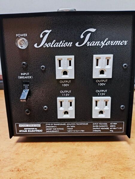PROCABLE アイソレーション電源トランス600W・100V仕様