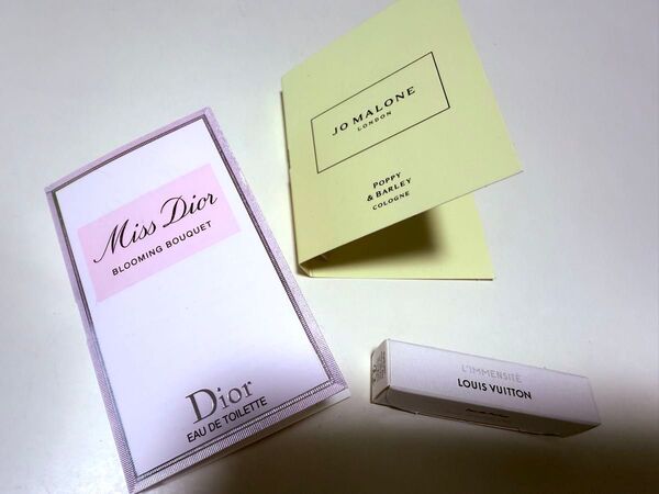 香水サンプル Miss Dior Jo Malone Louis Vuitton ディオール ミスディオール Dior サンプル