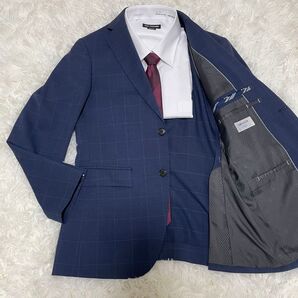 【極美品】ORIHICA 現行 オリヒカ テーラードジャケット ストレッチ 洗える ウォッシャブル 紺色 春夏(M)ネイビー