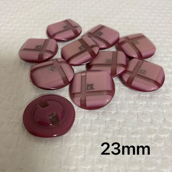 ピンクボタン10個23mm