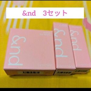 値下新品☆&nd アンドバイロムアンド☆ローソン☆アイシャドウ☆リップ☆3セット