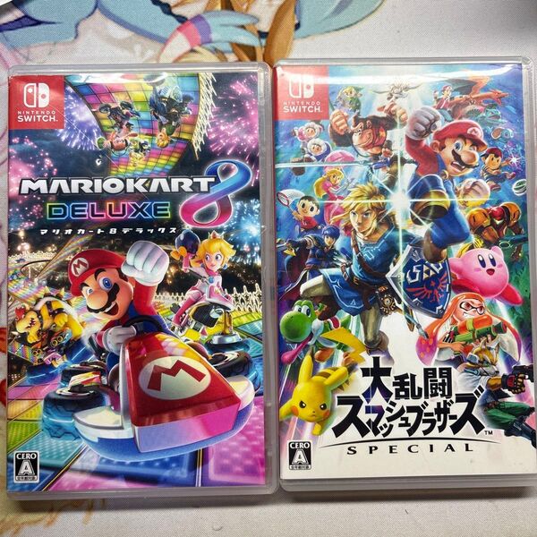 2本セット 大乱闘スマッシュブラザーズ SPECIAL マリオカート8デラックス 中古 switch
