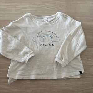 テータテート 虹 刺繍 ロンT