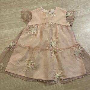 値下げ☆新品 タグ付き ZARA キッズ ワンピース オーガンジー フラワー チュール レース