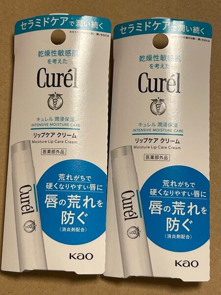 キュレル リップケア クリーム 4.2g 2本セット 新品未開封 封筒にそのまま入れます(箱からは出しません)