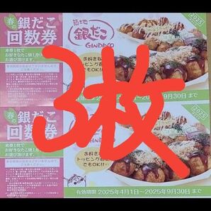 築地銀だこ 銀だこ 引換券 3枚