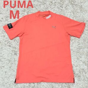プーマ ゴルフ ウェア メンズ 半袖 モックネックシャツ ゴルフ 3Dロゴクールストレッチ PUMAGOLF ゴルフシャツ