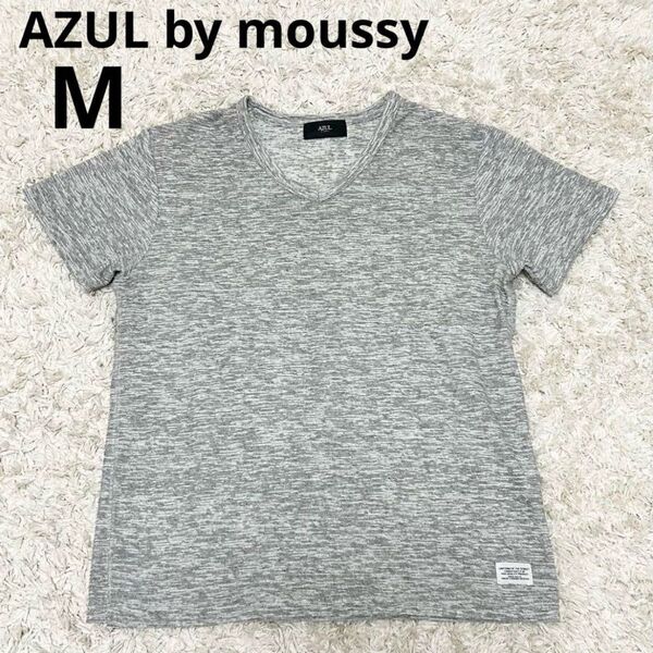 AZUL by moussy アズールバイマウジー メンズ トップス Tシャツ 半袖 Vネック グレー M