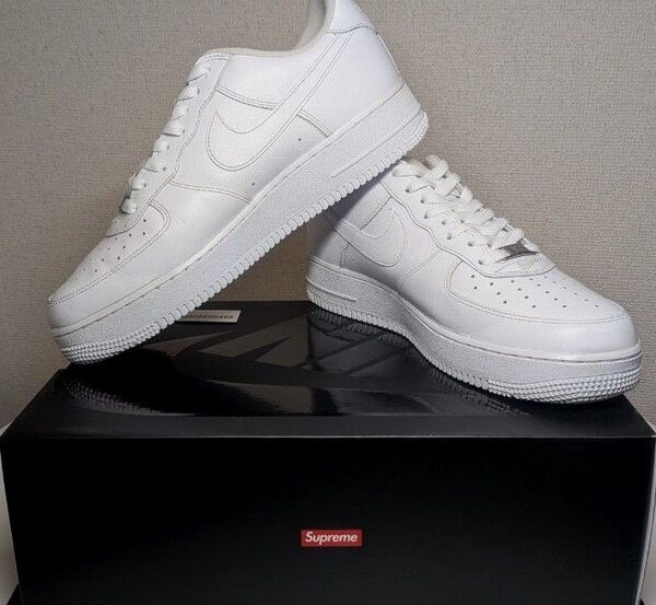 supreme × NIKE AIR FORCE 1 LOW シュプリーム×ナイキ エアフォース1 27cm 黒タグ箱付正規品
