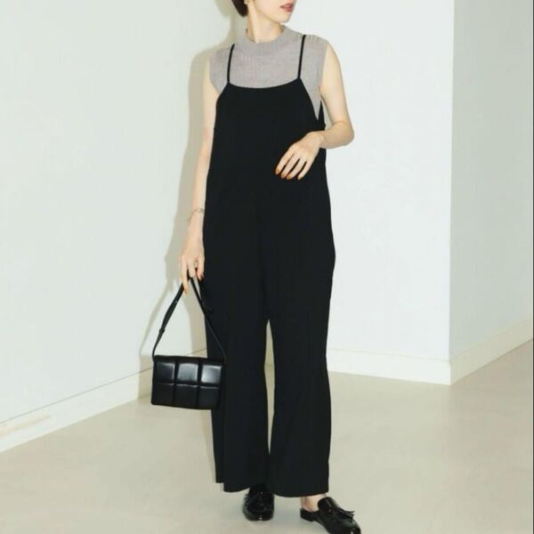 B:MING by BEAMS ウォッシャブル サロペット ブラック Mサイズ