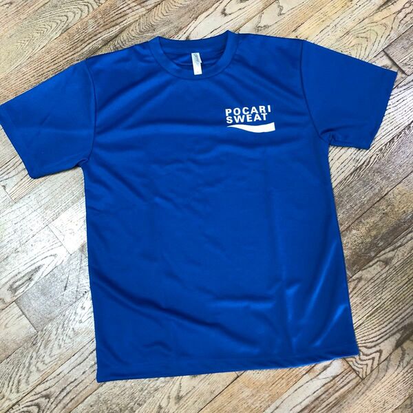 ポカリスエット ロゴ入りTシャツ ブルー 未使用に近い
