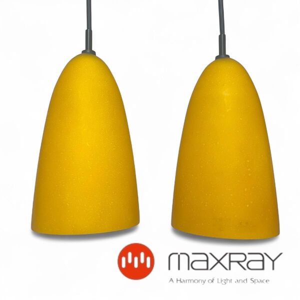 MAXRAY グラスランプ 吊り下げペンダントライト MP40535 電球付き 2個セット(オレンジ) 北欧洋館スタイル