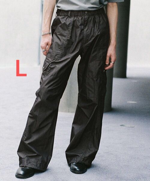新品 WYM LIDNM C/N WASHER CURVED FLARE WIDE CARGO リドム CLEL ソエルテ ジエダ