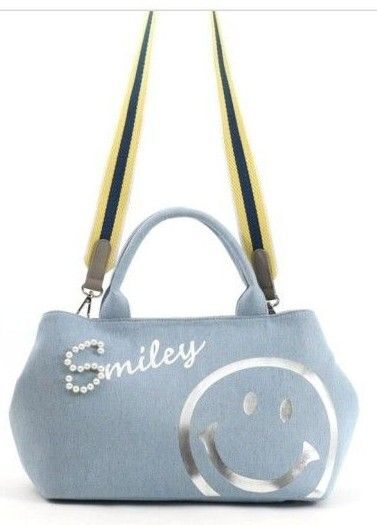クーコ SMILEY キャンバス2WAYトートバッグ ショルダーバッグ