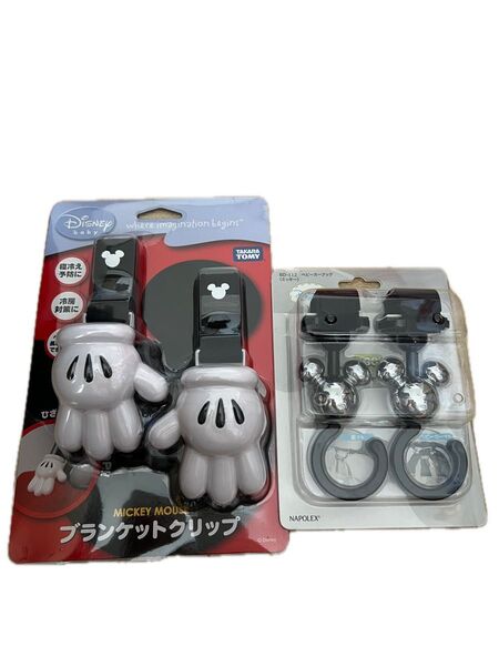 【新品未開封】ミッキー ブランケットクリップとベビーカーフック 2点セット♪