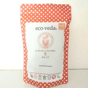 新品未使用 ヘナ エコヴェーダ オーガニックハーバルヘアカラー オレンジ 100g×1袋 フェアトレード認定品