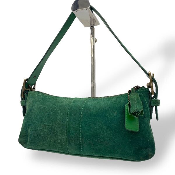 Vintage Coach Baguette Small Bag Green