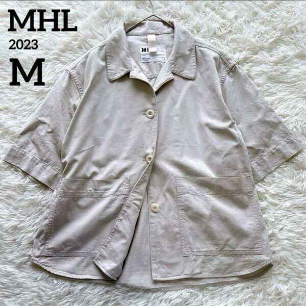 MHL. エムエイチエル 半袖シャツ 2 ベージュ コットン マーガレットハウエル レディース 2023 近年モデル M