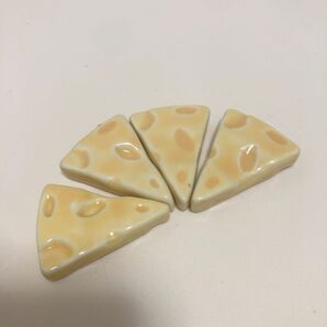 ナチュラルキッチン 箸置き チーズ 4個セット 陶器 カトラリーレスト