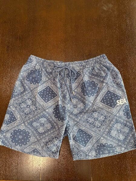 wind and sea ウィンダンシー ペイズリー バンダナ ショーツ L パンツ