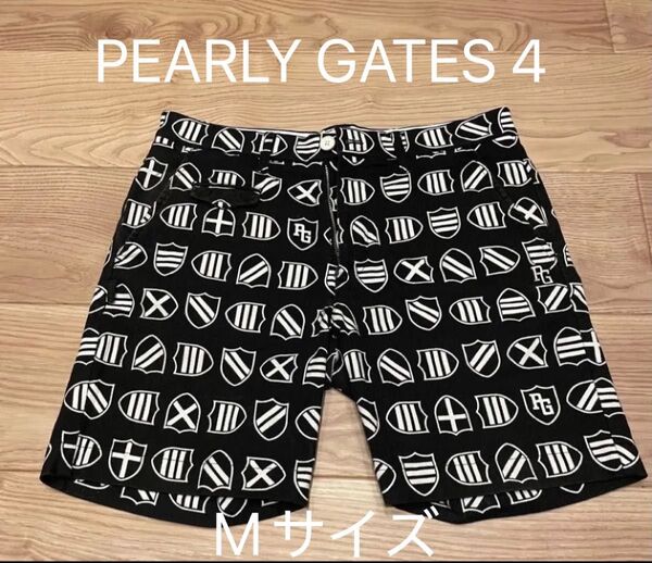 PEARLY GATES 4 シールドパターン Mサイズパンツ ショートパンツ ハーフパンツ パーリーゲイツ ゴルフウェア