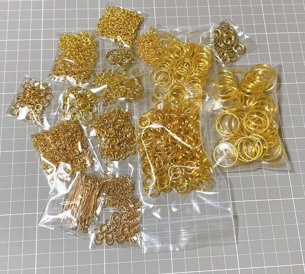 ハンドメイド マルカン 二重マルカン 基礎パーツ まとめ売り パーツ ゴールド 手芸 アクセサリー