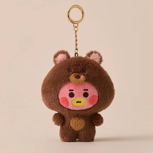 BT21 TATA ベビー ぬいぐるみキーリング FLUFFY 動物 BTS バンタン V テテ テヒョン