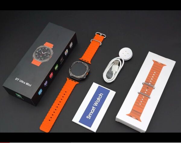DT Watch ultra ミニ ブラックフレーム スマートウォッチ