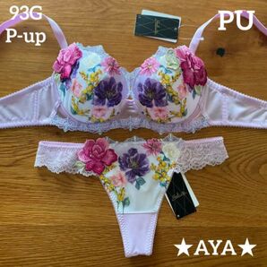 サルート 93 PU パープル D75 P-upブラ&ソングM Wacoal