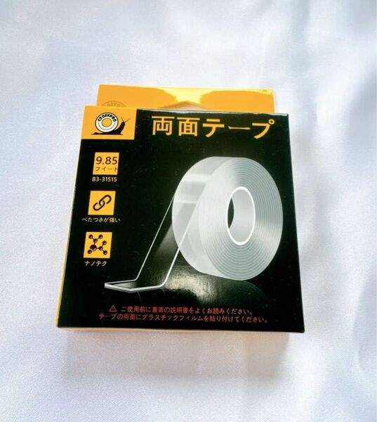 両面テープ 魔法テープ 繰り返し はがせる 超強力 のり残らず ナノテープ 粘着テープ 洗濯可能 透明 防水 耐熱 あと残らない