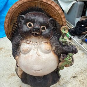 信楽焼 たぬき 縁起物 三個 (大、中、小)