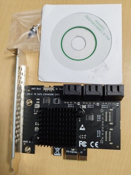 PCIe×1、6ポートSATA3.0 拡張カード