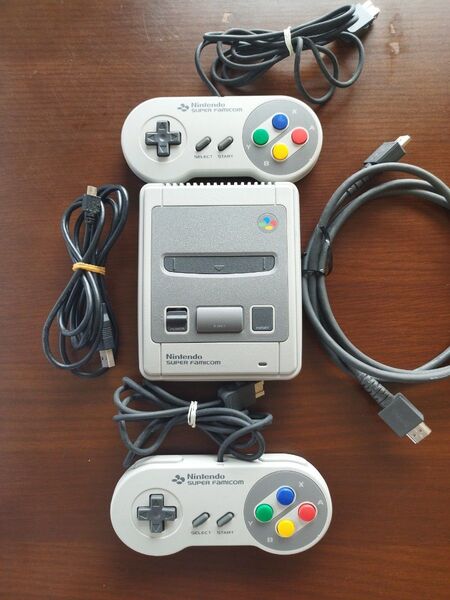 ニンテンドー クラシックミニ スーパーファミコン 本体 コントローラー2個 ケーブルセット