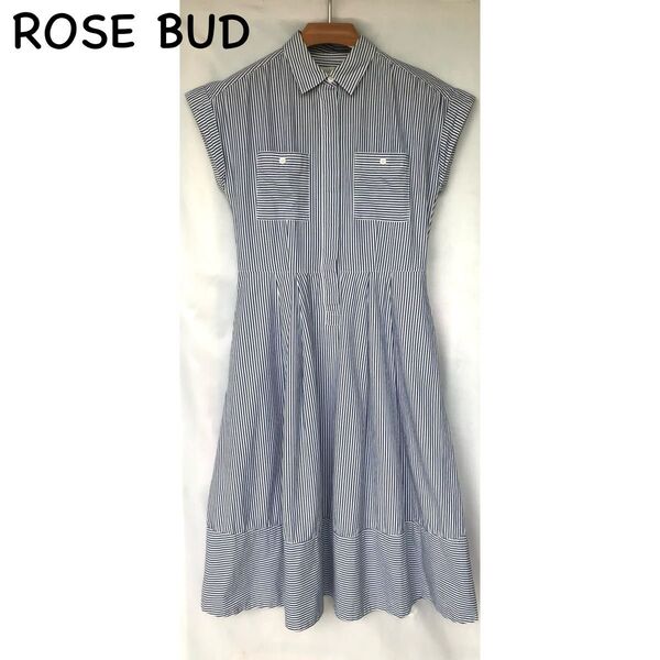 ROSE BUD ストライプ柄ワンピース