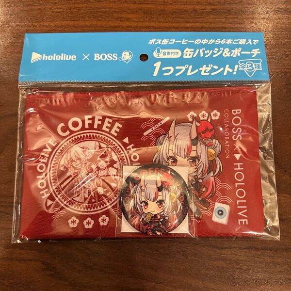 ホロライブ×BOSS 缶バッジ ポーチ ホロライブ BOSS
