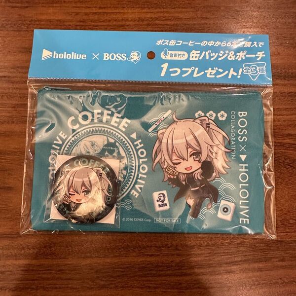 ホロライブ×BOSS 缶バッジ ポーチ