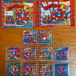 完品級 ミャクミャクマンチョコ ミャクミャクマンシール フルコンプ10種 空袋付き スリーブ入り ビックリマン