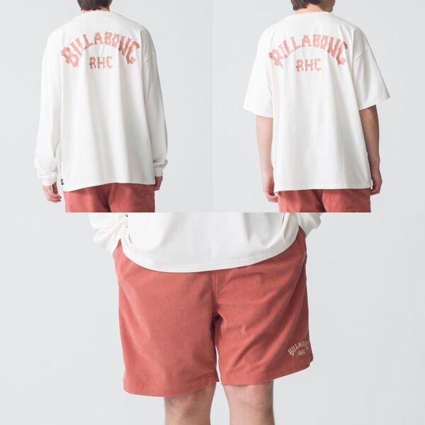 25SS BILLABONG for RHC 別注 ロンT/半袖/水陸両用ショーツ 3点セット Mサイズ オレンジ