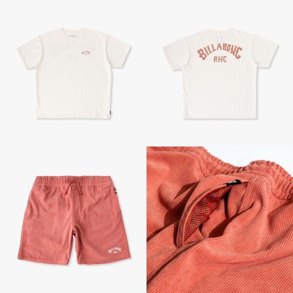 25SS BILLABONG for RHC 別注 半袖・ショーツ 2点セット Mサイズ オレンジ