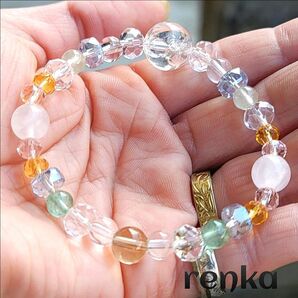 ☆宝石シリーズ☆希少アイリスクォーツ ローズクォーツ シトリン他 パワーストーン 天然石 ブレスレット