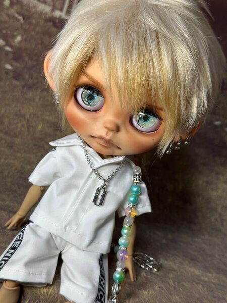 アイシードール 男の子 タン肌 ボアウィッグ OF付き②
